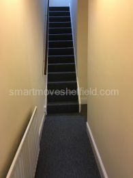 Stairs from first floor landing to second floor bedroom